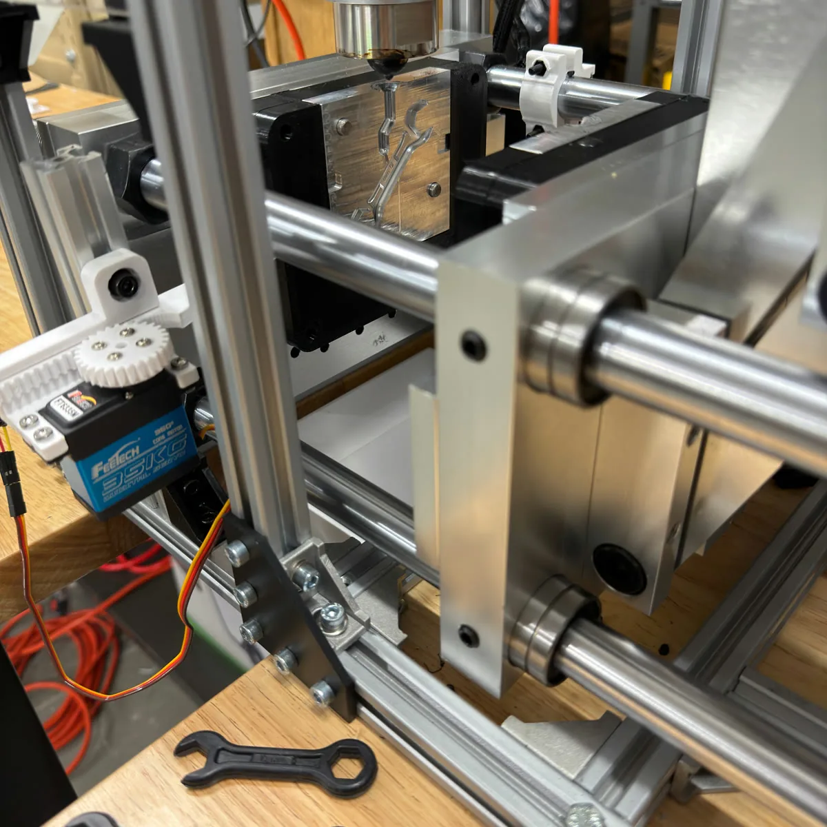 Benchtop automated injection molding machine at Shibui Tech in Bloomington, Indiana